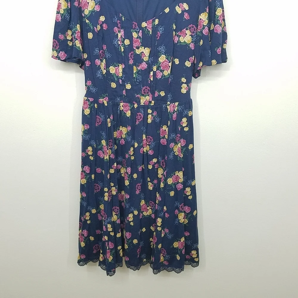 Torrid x Outlander Series Floral Botanical Skater Dress Women's Size 14 - Picture 7 of 13